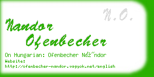 nandor ofenbecher business card